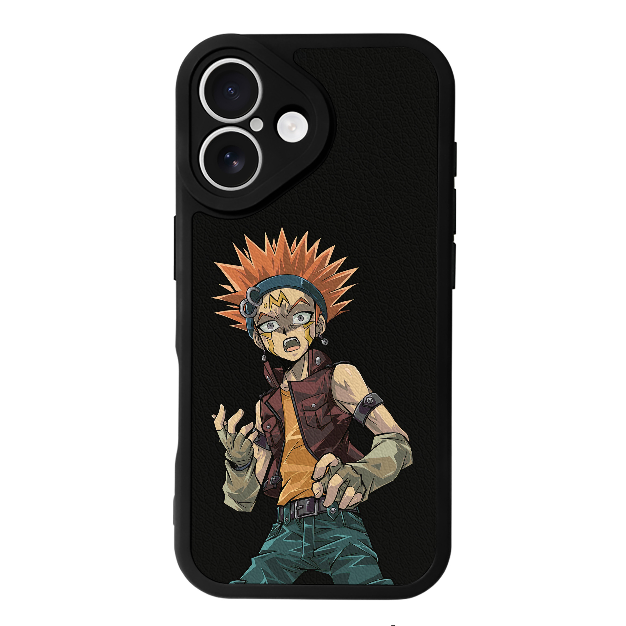 （画像用） 遊☆戯☆王 Yu-Gi-Oh! 【iPhone 16シリーズ対応】シリコンスマホケース（レザー調） 材質：シリコン